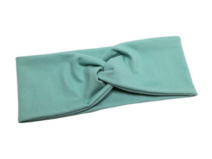 podzimní zimní čelenka tyrkysová modrá děti dospělý