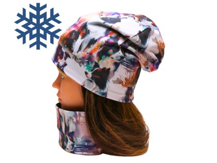 zimni podzimni cepice nakrcnik sala pes psi tlapky borderkolie knirac bigl buldog bernsky salasnicky pro deti dospele zeny muze motiv psu pejsek pejskove pejsci (59)