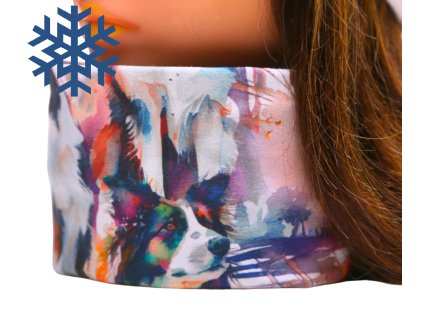 zimni podzimni cepice nakrcnik sala pes psi tlapky borderkolie knirac bigl buldog bernsky salasnicky pro deti dospele zeny muze motiv psu pejsek pejskove pejsci (8)