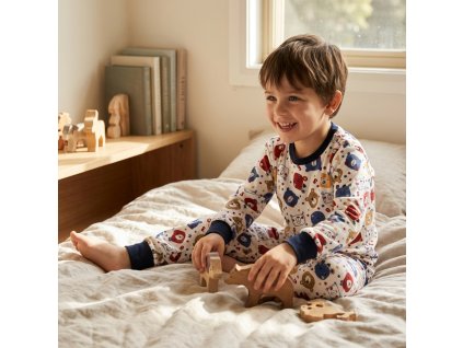 detske pyzamo medvidci dlouhy rukav