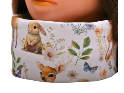 zimni podzimni cepice nakrcnik jezek srnec zajic kralik les listy pro zeny pro deti pro chlapce bila bezova bavlna fleece (13)