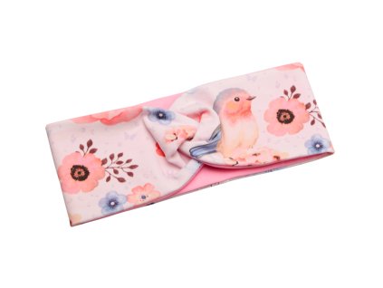 Překřížená čelenka - PTÁČCI NA BÍLÉ