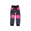 jarni softshell kalhoty cerno ruzove