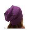 Čepice homeless (s přepadem) - Purpurová - 3D pletenina