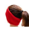 FLEECOVÁ ČELENKA UŠANKA - ČERVENÁ - hřejivá a pohodlná, ideální na zimu