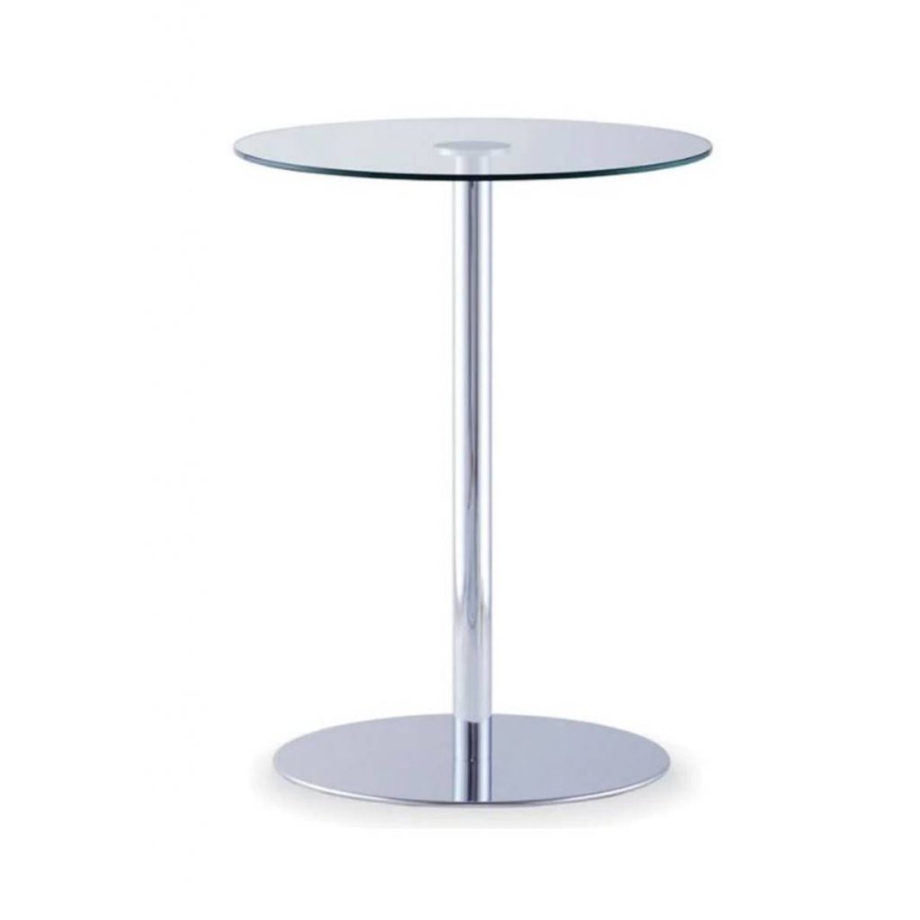 sklenený barový stôl na centrálnej nohe s okrúhlou podnožou,TABLE 862.02,RIM
