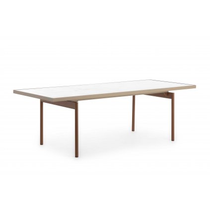 onde dining table sand copper 45