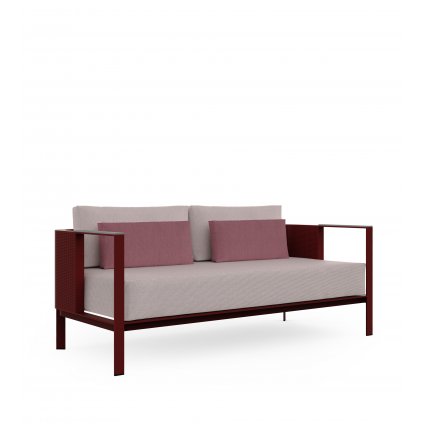 solanas 2 seat sofa wine red