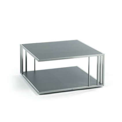 Záhradný príručný stolík SUITE lounge side table 80x80 cm, Fischer Möbel, kovový sivý