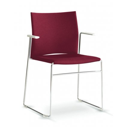 čalúnená stolička s podrúčkami, stohovateľná,WEB 950.102,RIM, konferenčná stolička