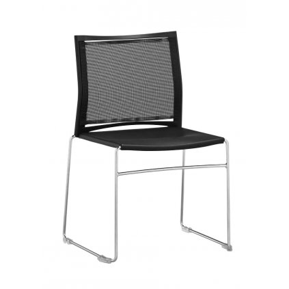 plastová stolička so sieťovaným operadlom,kovová podnož,WEB 950.010,Rim,univerzálna stolička