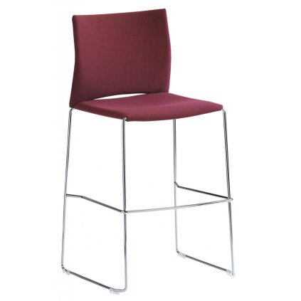 čalúnená barová stolička,kovová chrómová podnož,sedadlo vo výške 725 mm,WEB 950.302,RIM