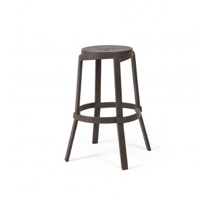 exterierova barova stolicka,stohovatelna,hneda farba STACK MAXI NARDI kaviarenska barova stolicka (2)