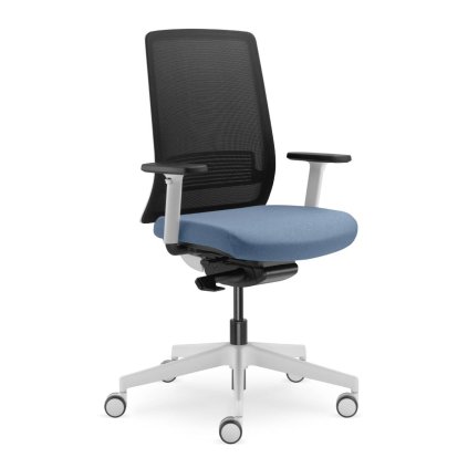 otocna kancelarska stolicka so synchronnym mechanizmom biele plasty lyra 215 wh at br209wh LD SEATING pracovna stolicka k pocitacu