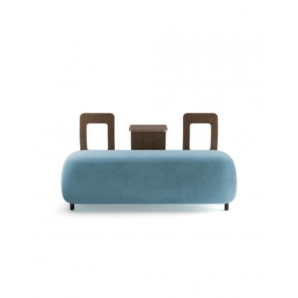 Dizajnova lavica VICE VERSA big bench, Innova, s operadlami a stolikom, modra