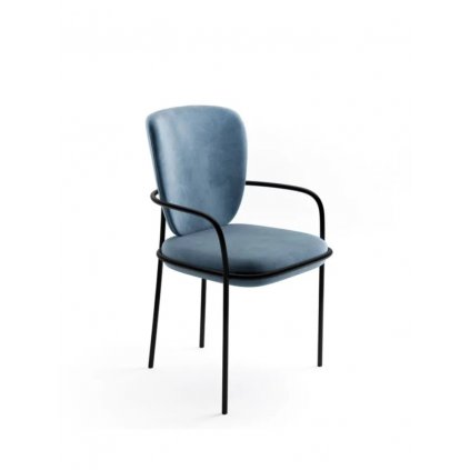 Dizajnova stolicka MIES arm, Innova, modra stolicka s podruckami