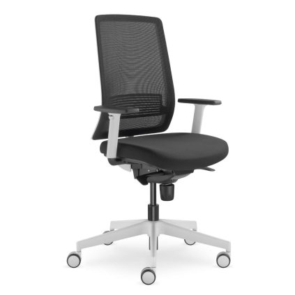 otocna kancelarska stolicka biely nylonovy ram operadla s ciernou sietovinou lyra air 215 wh sy br207wh f15wh LD SEATING pracovna otocna stolicka k pocitacu (1)