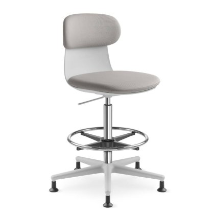 vysoka otocna stolicka s kruhom pod nohy ZOE 223 GR LD SEATING SEDOOZ hocker vysoka pracovna stolička siva
