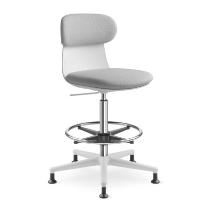vysoka otocna stolicka s kruhom pod nohy ZOE 223 WH LD SEATING SEDOOZ hocker vysoka pracovna stolička biela
