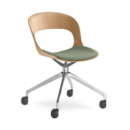 konferencna stolicka, dreveny korpus, calunene sedadlo, podnoz s kolieskami LOTUS LT 02 H F75 N6 LD SEATING SEDOOZ rokovacia stolicka do zasadacky