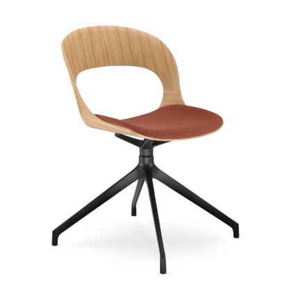 otocna stolicka konferencna,drevena stolicka s calunenym sedadlom, cierna podnoz LOTUS LT 02 H F70 N1 LD SEATING SEDOOZ rokovacia stolička (3)
