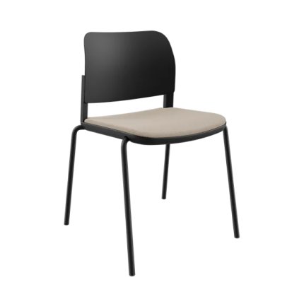 konferencna stolicka duo du 02 LD seating plastova stolicka s calunenym sedadlom