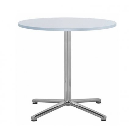 okruhly stol na centralnej nohe so stvorramennou podnozou table 861 01 rim laminatova stolova doska