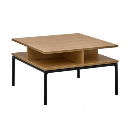 konfehovorový stolík otvorený nízky,700 x 700 x výška 415 mm,čierna kovová podnož,MODULAR TABLE 5438,RIMMO 5438 25247