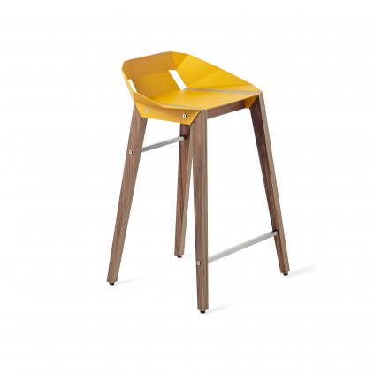 stool diago basic 62 walnut sunny yellow fs