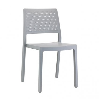 Záhradná stolička EMI 2343, SCAB, plast, sivá, stohovateľná