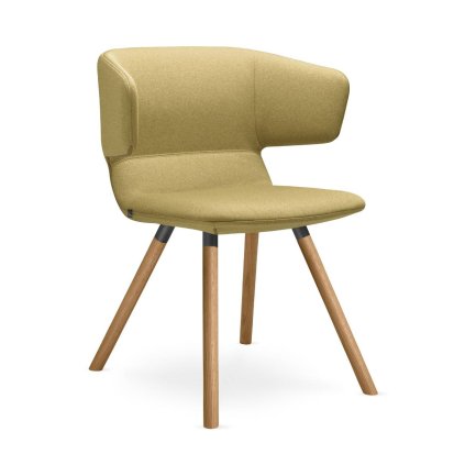 konferencne kreslo FLEXI P D LD seating calunene kreslo s drevenou podnozou Sedooz (1)
