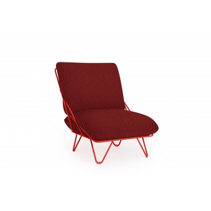 Valentina Lounge chair 45 hexagon red