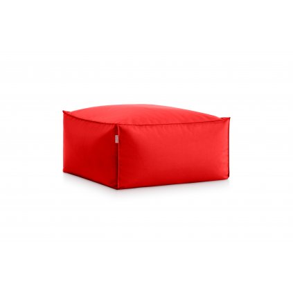 Sail square pouf 45 plain red