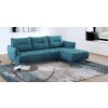 Canape angle Voodoo tissu bleu vert ambiance