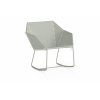 textile rocking chair cement grey rope white product image 1