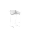 textile counter stool with backrest white product image 2