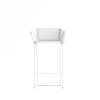 textile counter stool with backrest white product image 1