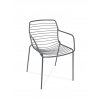Kovova zahradna stolicka CLARIS 5670AS, Fischer Mobel, antracit, stohovatelna