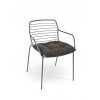 Kovova zahradna stolicka CLARIS 5670AS, Fischer Mobel, antracit, podsedak, stohovatelna