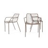 Kovova zahradna stolicka CLARIS 5670BZ tmavy bronz, stohovateln stolicky na terasu
