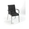 Kovove zahradne kreslo MODENA 1484 Fischer Mobel, stohovatelne kresla cierne