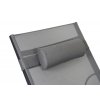 Zahradne lehatko ATLANTIC sunbed 3327AS, Fischer Mobel, s kolieskami a podhlavnikom Silver black