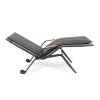 Záhradné lehátko ATLANTIC relax sunbed 3328AS, Fischer Möbel, s kolieskami a poduškou, tkanina Lava, sklopené