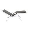 Zahradne lehatko ATLANTIC relax sunbed 3328WS, Fischer Mobel, biele lehatko s poduskou a kolieskami, zboku