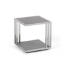 Záhradný príručný stolík SUITE lounge side table 40x40 cm, Fischer Möbel, kovový sivý
