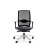 Kancelárska stolička VERIS NET 101SFL Profim, otočná, so sieťovým operadlom, bedrová opierka, čierna, chróm, spredu