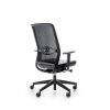 Kancelárska stolička VERIS NET 101SFL Profim, otočná, so sieťovým operadlom, bedrová opierka, čierna, zozadu