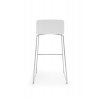 Drevená barová stolička biela COM K12CV, Profim, vysoká stolička hocker, pohľad zozadu