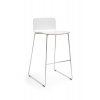 Drevená barová stolička biela COM K12CV, Profim, vysoká stolička hocker