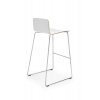 Drevená barová stolička biela COM K12CV, Profim, vysoká stolička hocker, zozadu